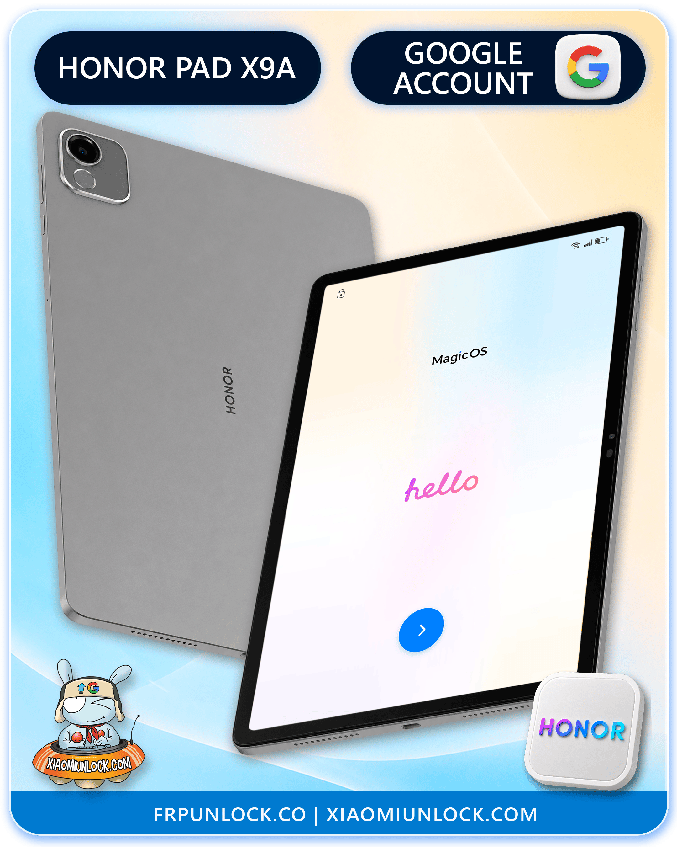Eliminar Cuenta Google Honor Pad X9A